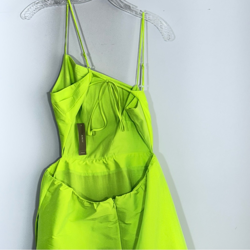 NWT J Crew Collection Limited Edition Taffeta Side Cutout Midi Dress Citrus 8 - Picture 9 of 16